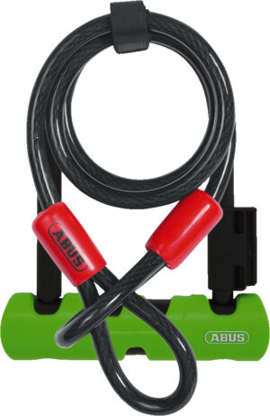 ABUS Ultra Mini 410/150HB140 vert + support SH34 + câble en acier Cobra 10/120